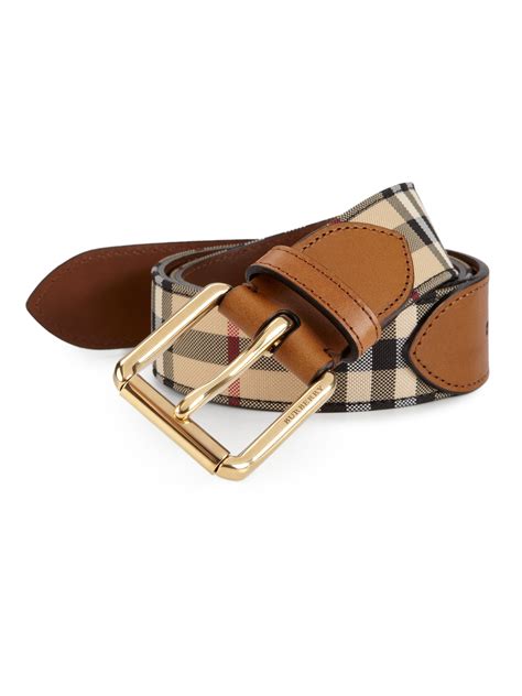 burberry mens plaid belt|Men's Burberry Designer Belts .